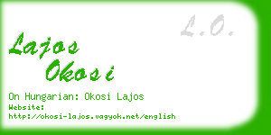 lajos okosi business card